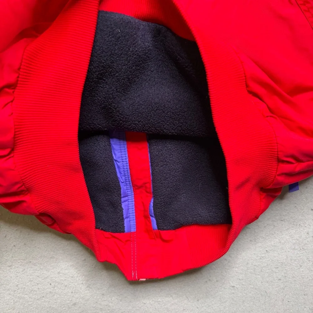 Patagonia Shelled Synchilla Vest Mens L Red 28501 Vintage 90s Fleece Lined USA
